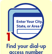 Find your dial-up access number