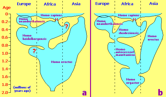 Origin of our species map