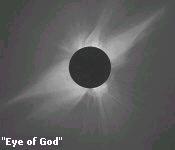 Dark view of solar eclipse