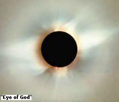 Light view of solar eclipse