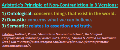 3 versions of Aristotle's Non-Contradiction