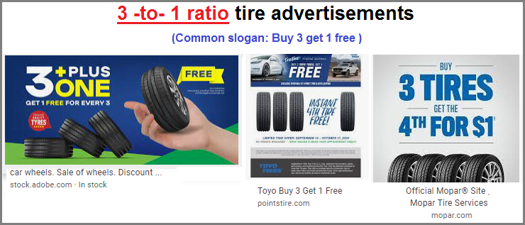 3 tro 1 ratio tire sales advertisements