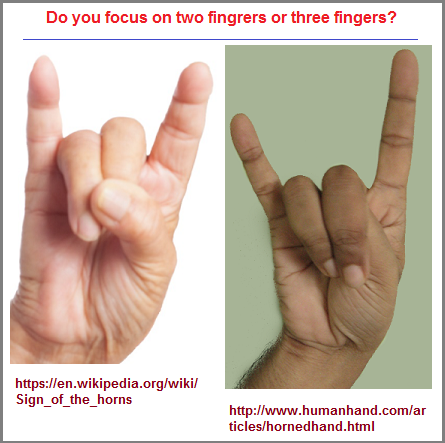 Do you focus on two fingers or three fingers?